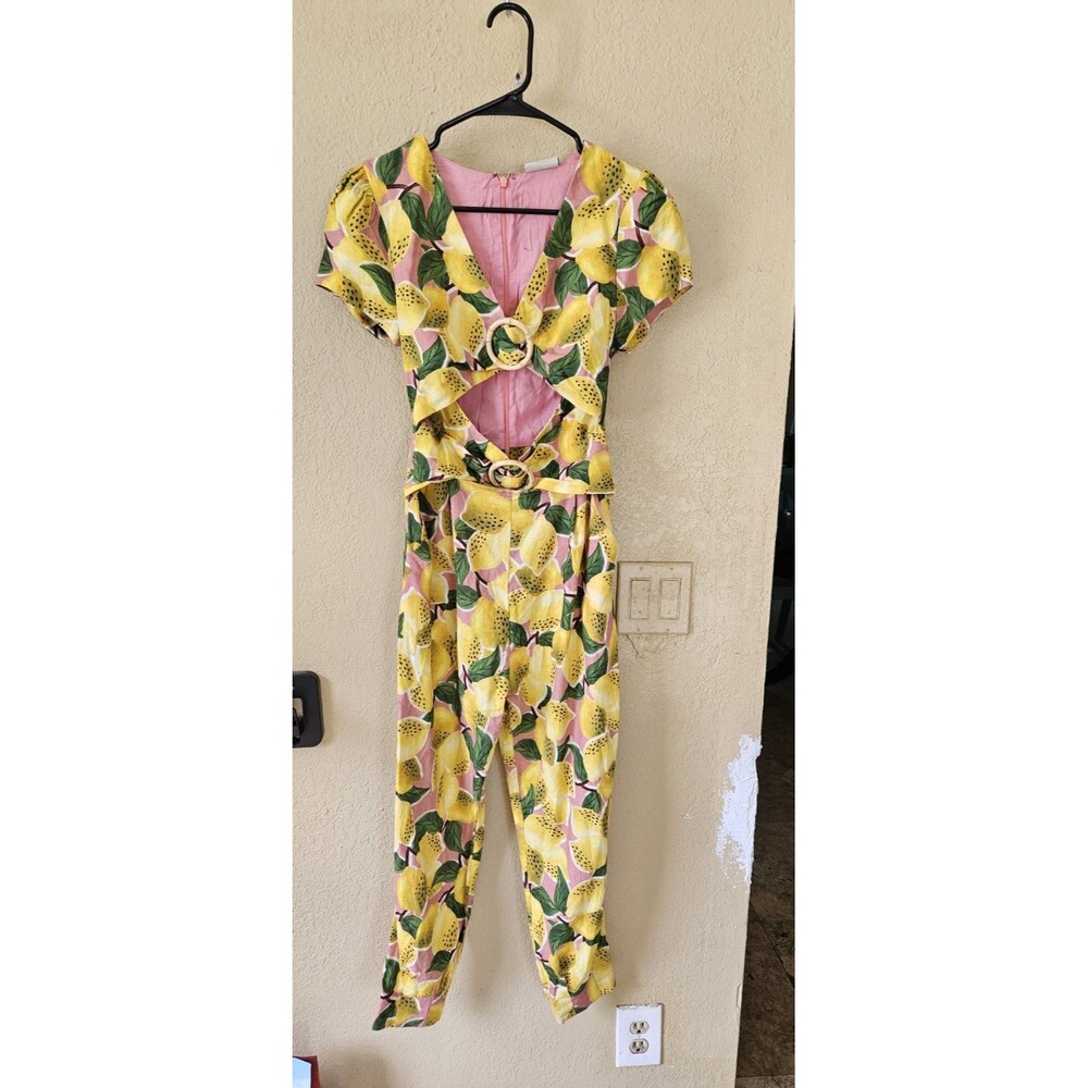 Farm Rio  Fresh Lemons  Sz S Jumpsuit - Picture 4 of 7